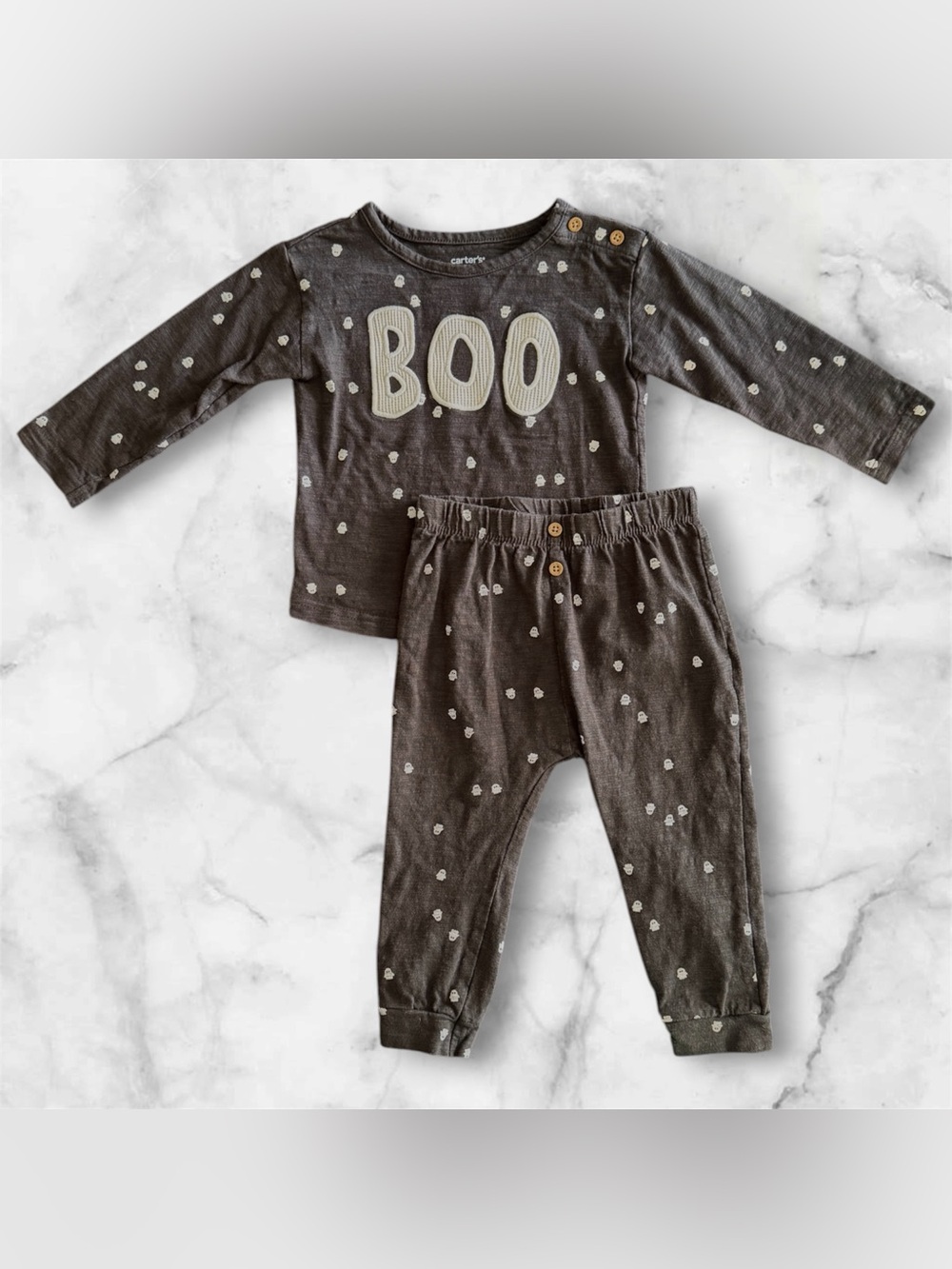 Carter’s 18 Months Halloween BOO Shirt & Pants Set Unisex